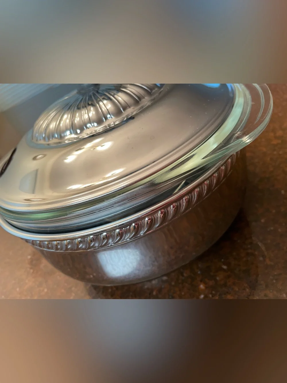 Pyrex vintage silver